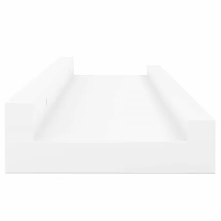 Étagères à rebord pour cadre photo 2 pcs Blanc 60x9x3 cm MDF