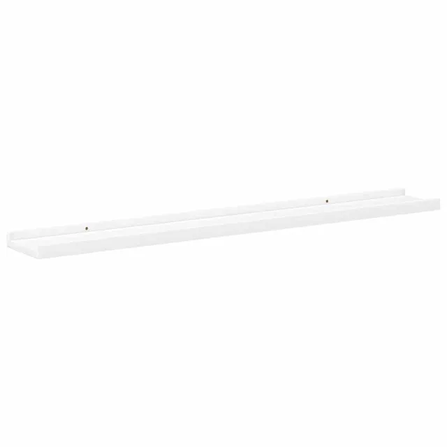 Étagères à rebord pour cadre photo 2 pcs Blanc 80x9x3 cm MDF