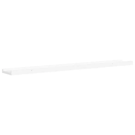 Étagères à rebord pour cadre photo 2 pcs Blanc 80x9x3 cm MDF