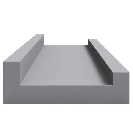 Étagères à rebord pour cadre photo 2 pcs Gris 40x9x3 cm MDF