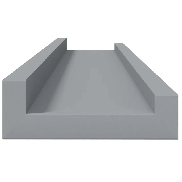 Étagères à rebord pour cadre photo 2 pcs Gris 60x9x3 cm MDF
