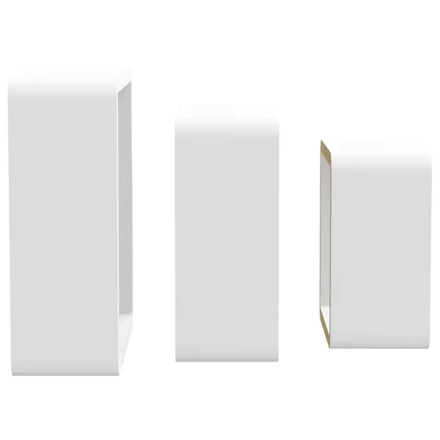 Étagères murales sous forme de cube 3 pcs Blanc MDF