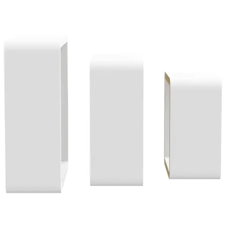 Étagères murales sous forme de cube 3 pcs Blanc MDF