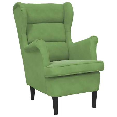 Fauteuil vert clair velours