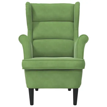 Fauteuil vert clair velours
