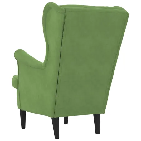 Fauteuil vert clair velours