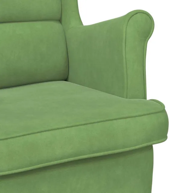 Fauteuil vert clair velours