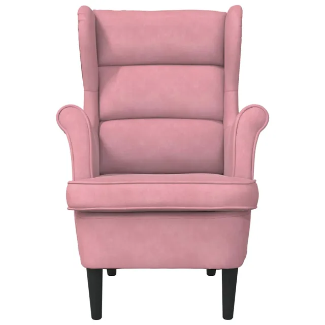 Fauteuil rose velours