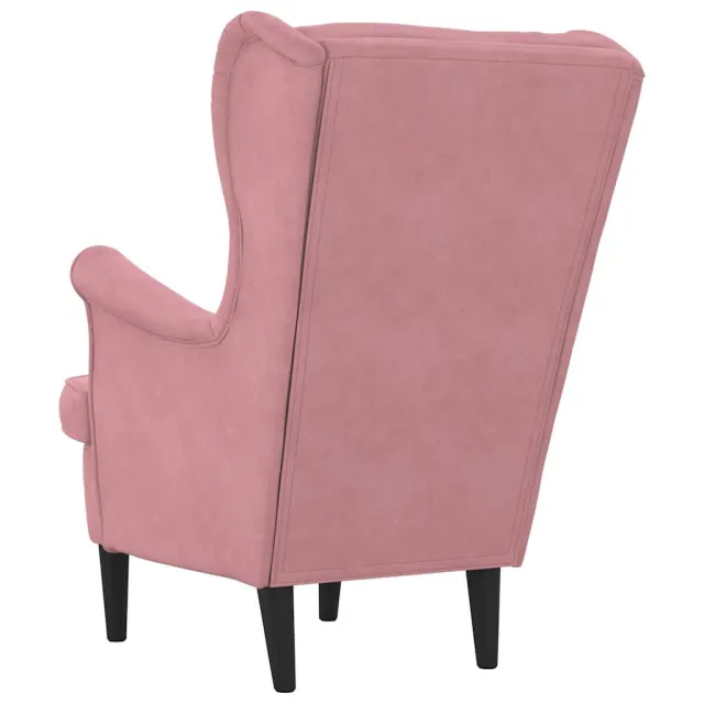Fauteuil rose velours