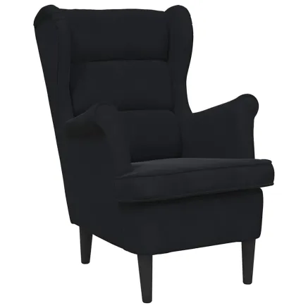 Fauteuil noir velours 2