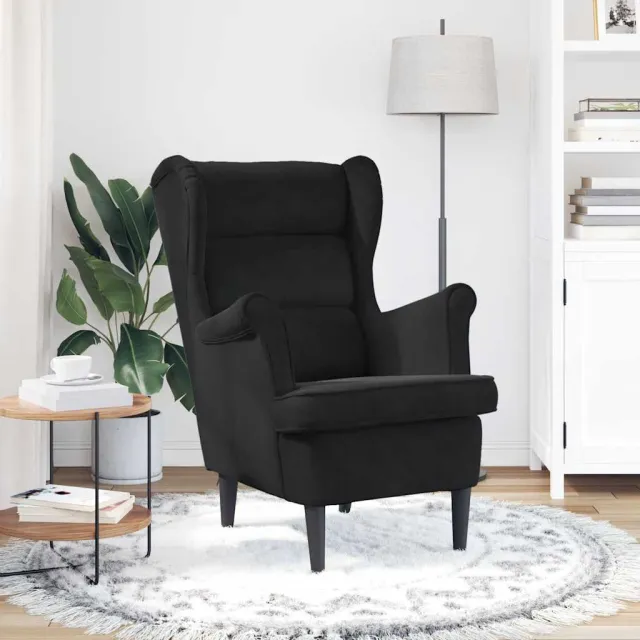 Fauteuil noir velours