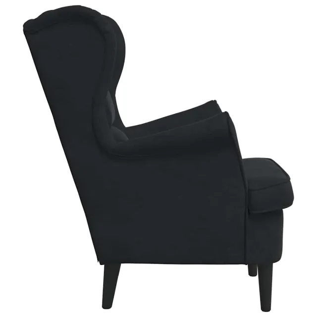 Fauteuil noir velours