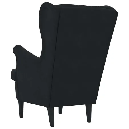Fauteuil noir velours