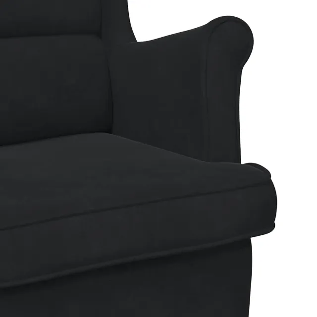 Fauteuil noir velours