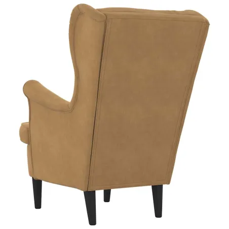 Fauteuil marron velours