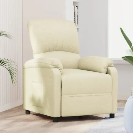 Fauteuil inclinable Crème Tissu
