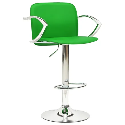 Tabourets de bar lot de 2 vert cuir artificiel 2