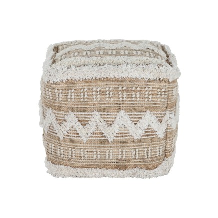 Footrest Home ESPRIT White Brown 59 x 59 x 59 cm 2