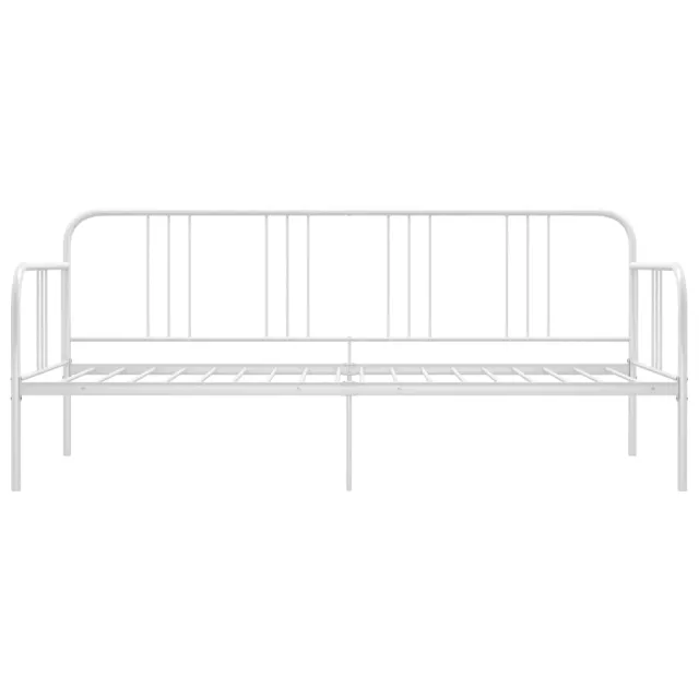 Cadre de canapé-lit sans matelas blanc métal 90x200 cm