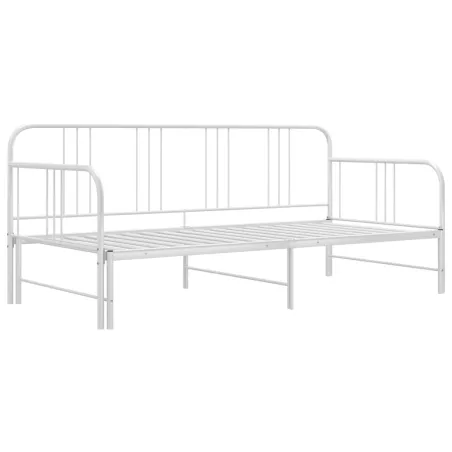 Cadre de canapé-lit extensible sans matelas blanc 90x200 cm