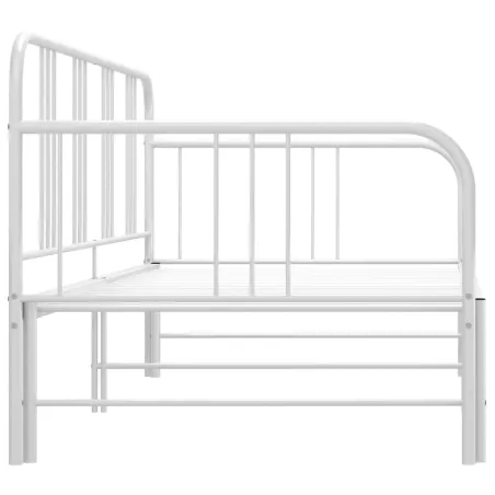 Cadre de canapé-lit extensible sans matelas blanc 90x200 cm