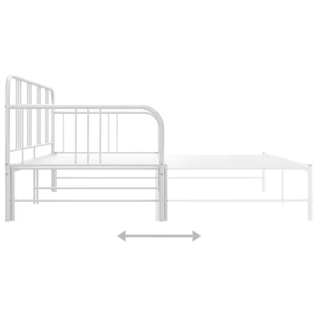 Cadre de canapé-lit extensible sans matelas blanc 90x200 cm