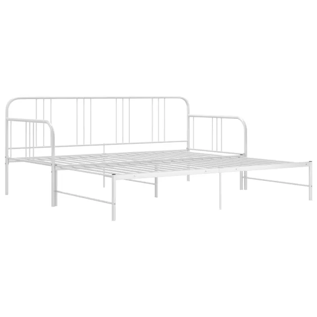 Cadre de canapé-lit extensible sans matelas blanc 90x200 cm