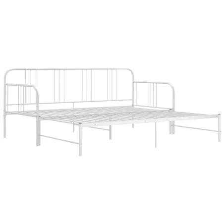Cadre de canapé-lit extensible sans matelas blanc 90x200 cm