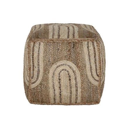 Reposapiés Home ESPRIT Beige Natural 45 x 45 x 45 cm 2