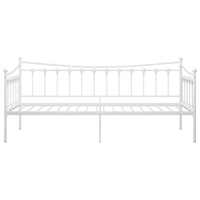 Cadre de canapé-lit sans matelas blanc métal 90x200 cm