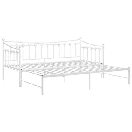 Cadre de canapé-lit extensible sans matelas blanc 90x200 cm
