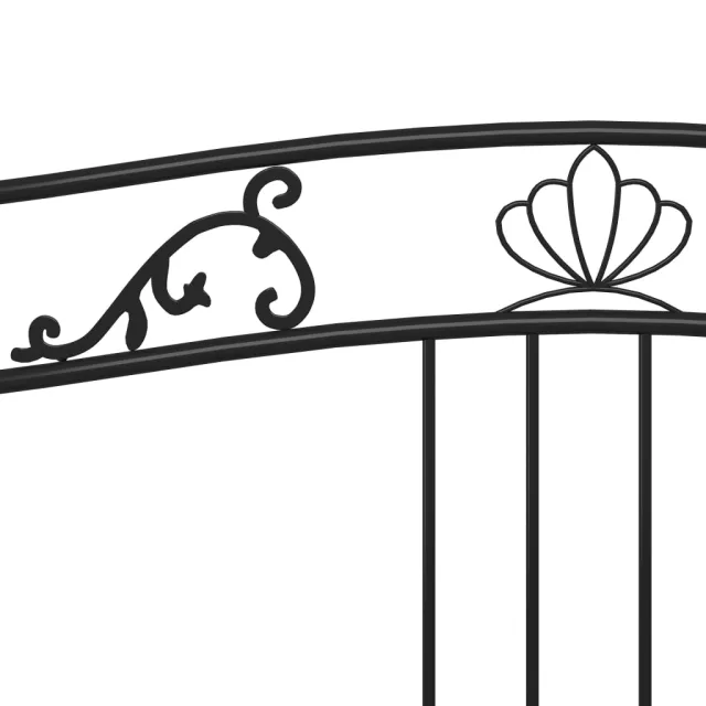 Cadre de canapé-lit sans matelas noir métal 90x200 cm