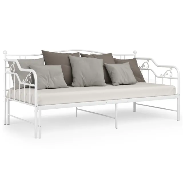 Cadre de canapé-lit extensible sans matelas blanc 90x200 cm