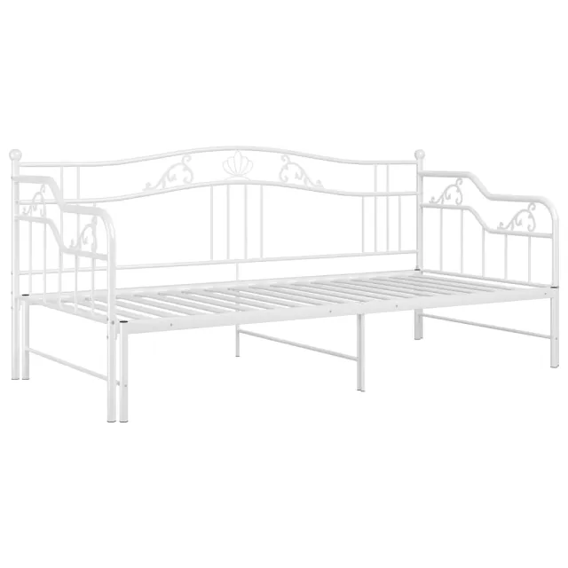 Cadre de canapé-lit extensible sans matelas blanc 90x200 cm
