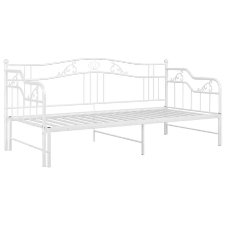 Cadre de canapé-lit extensible sans matelas blanc 90x200 cm