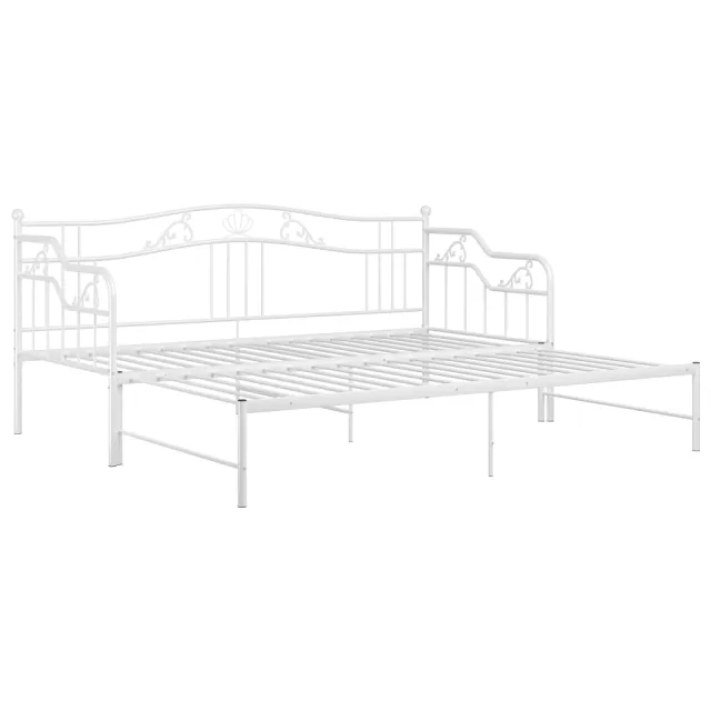 Cadre de canapé-lit extensible sans matelas blanc 90x200 cm