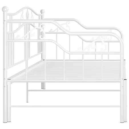 Cadre de canapé-lit extensible sans matelas blanc 90x200 cm