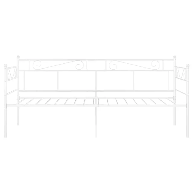 Cadre de canapé-lit sans matelas blanc métal 90x200 cm