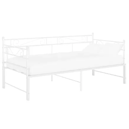 Cadre de canapé-lit extensible sans matelas blanc 90x200 cm 2
