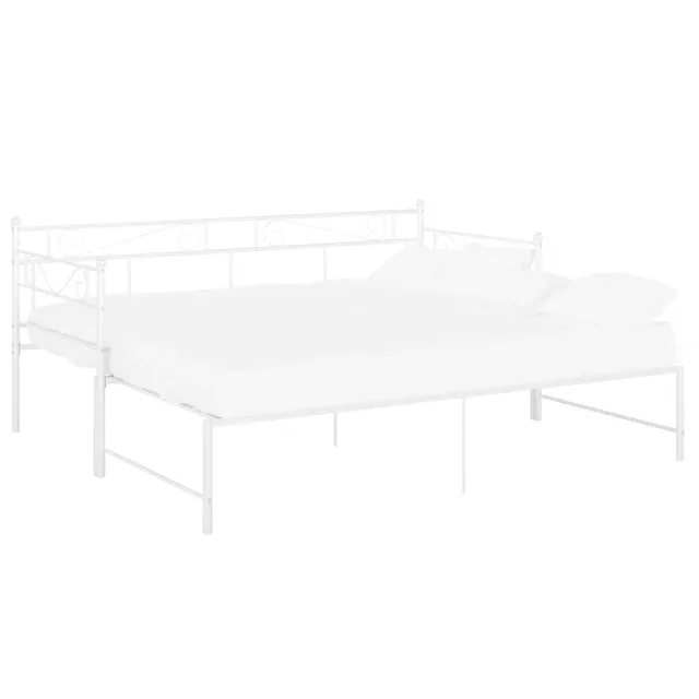 Cadre de canapé-lit extensible sans matelas blanc 90x200 cm