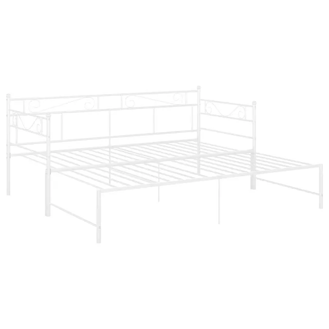Cadre de canapé-lit extensible sans matelas blanc 90x200 cm