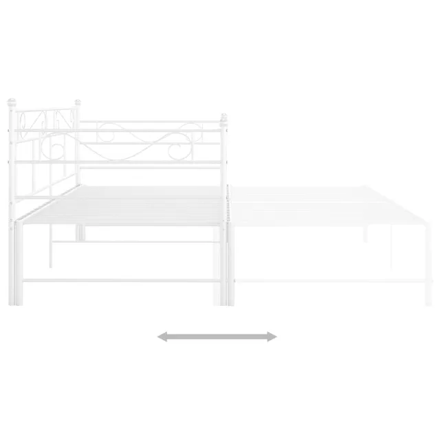 Cadre de canapé-lit extensible sans matelas blanc 90x200 cm