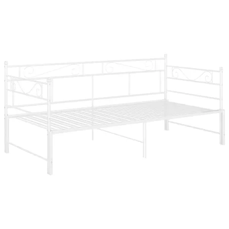 Cadre de canapé-lit extensible sans matelas blanc 90x200 cm