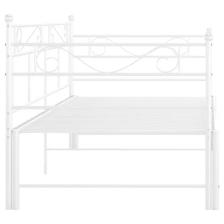 Cadre de canapé-lit extensible sans matelas blanc 90x200 cm
