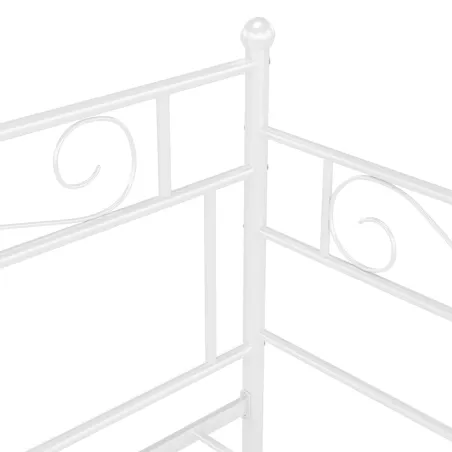 Cadre de canapé-lit extensible sans matelas blanc 90x200 cm