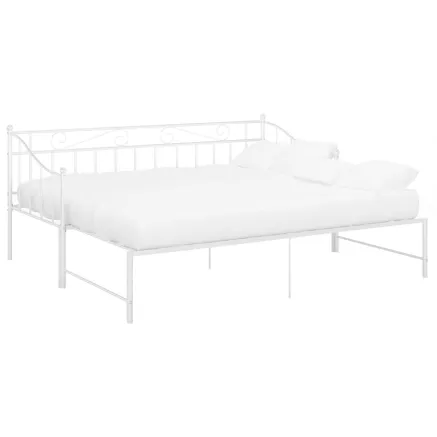 Cadre de canapé-lit extensible sans matelas blanc 90x200 cm 2