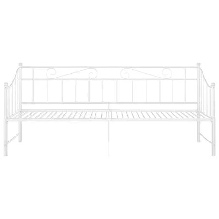 Cadre de canapé-lit extensible sans matelas blanc 90x200 cm
