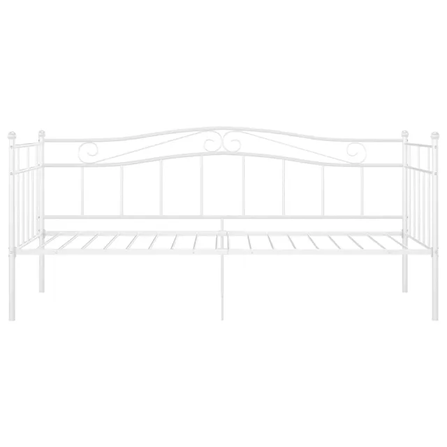 Cadre de canapé-lit sans matelas blanc métal 90x200 cm