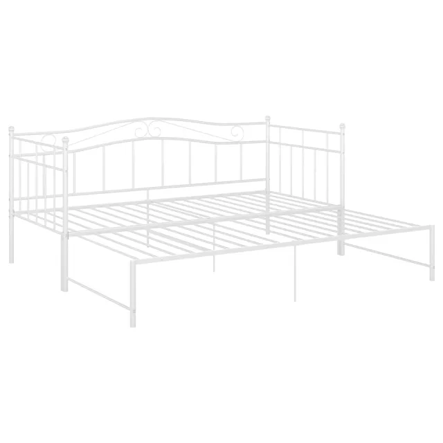 Cadre de canapé-lit extensible sans matelas blanc 90x200 cm