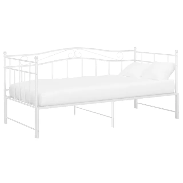 Cadre de canapé-lit extensible sans matelas blanc 90x200 cm